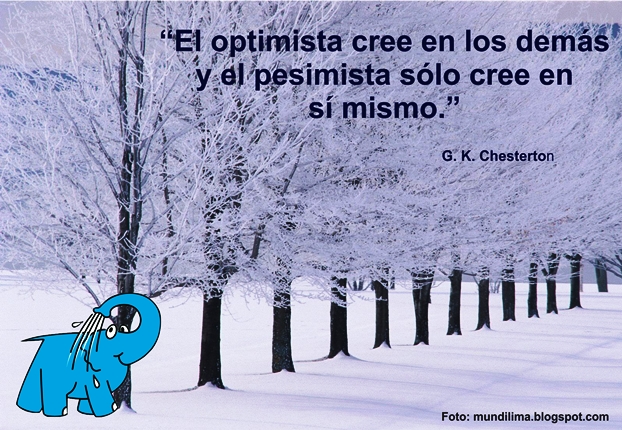 Una Enseñanza de Chesterton sobre Los Pesimistas, en La Frase del Día del Elefante Azul de Avilés